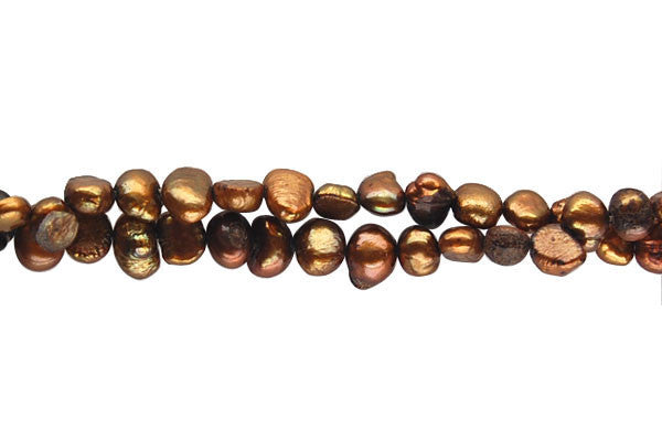 Assorted Dyed FWP Button Nugget (Copper), 5-7mm