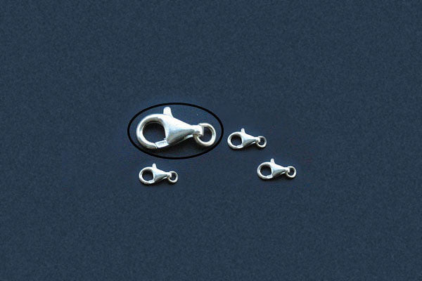 Sterling Silver Trigger Clasp w/Ring, 6.0x10.0mm