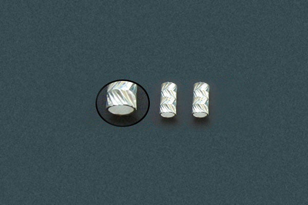 Sterling Silver Wave Cut Tubing, 5.0x10.0mm
