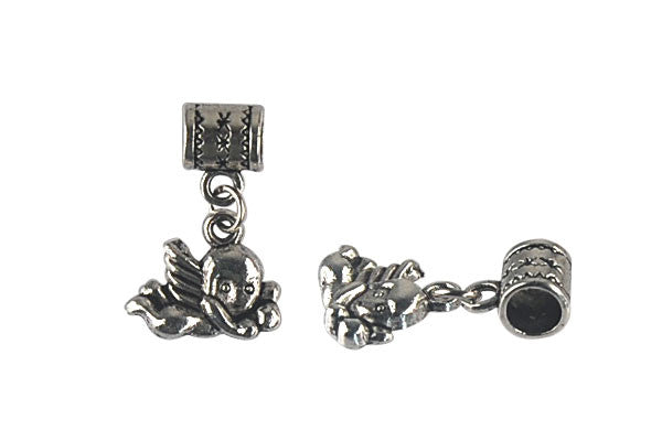 Silver Plated Charm Angle 8x25mm