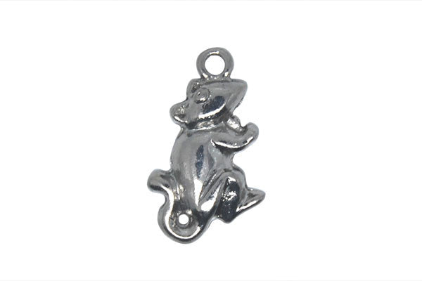 Platinum Plated Charm Mouse, 15x25mm