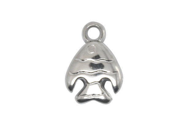 Acrylic Beads CCB, Fish (Nickel), 12x17mm