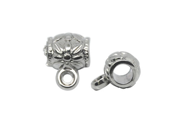 Acrylic Beads CCB, Link (Silver), 11x15mm