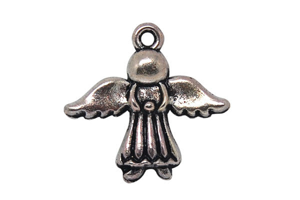 Silver Plated Charm Angel, 19x20mm