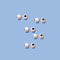 Sterling Silver Stardust Cube, 2.5mm