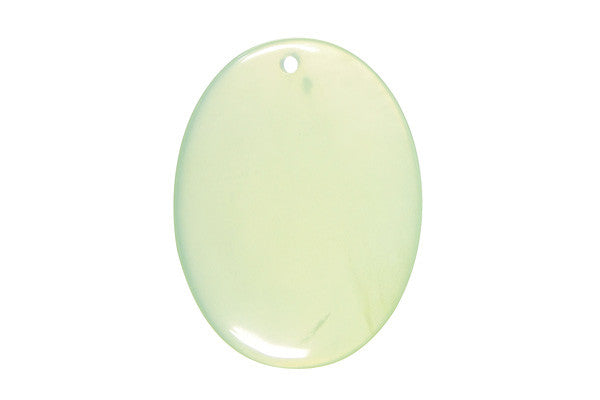 New Jade Flat Oval Pendant, 30x40mm, 1 Piece, Pendant for Jewelry Making