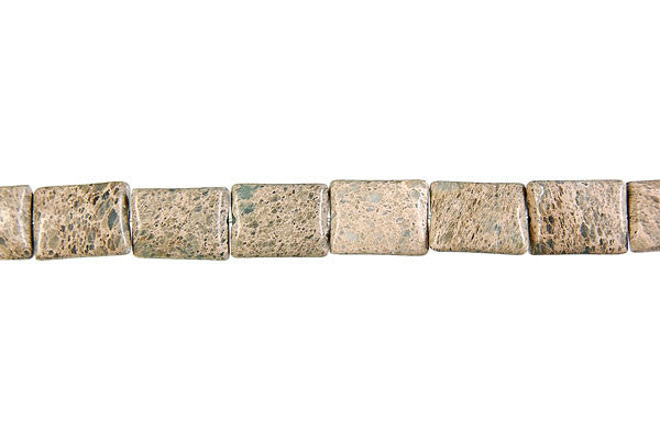 Aqua Terra Jasper Flat Rectangle (B) Beads