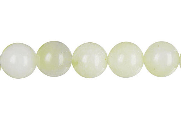 New Jade Round Light Beads, 16-Inch Strand, Beads for Jewelry Making