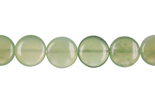 New Jade Coin Beads, 16-Inch Strand, Beads for Jewelry Making