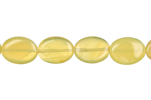 Yellow Opal Flat Oval (Light A) Beads