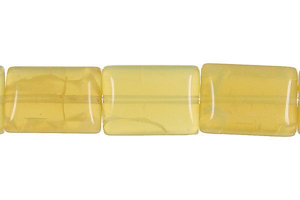 Yellow Opal Flat Rectangle Light a Beads, 16-Inch Strand, Jewelry Making Supplies