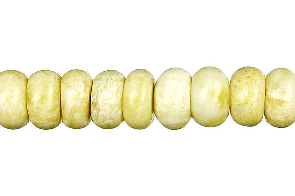 Lemon Jade Rondelle Beads, 16-Inch Strand, Beads for Jewelry Making