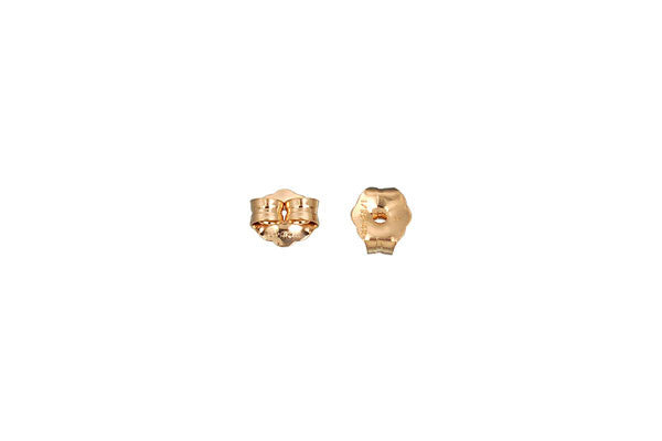 14K Gold Butterfly Earring Back, 4.5mm, Jewelry Making Supplies
