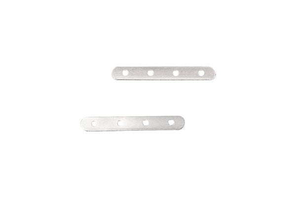Sterling Silver 4-Strand Divider Bar for 5.0mm Bead, 2.5x18.5mm
