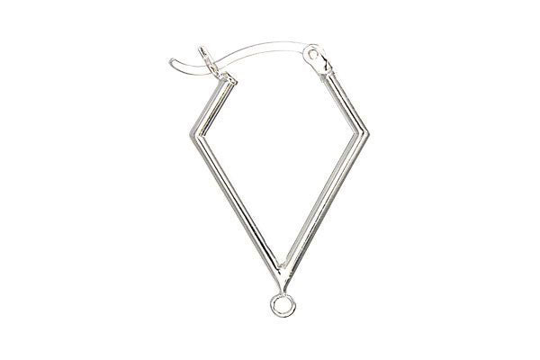 Sterling Silver 20.0mm Kite w/Ring, 1.6x20.0mm
