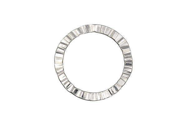 Sterling Silver Hammered Link, 21.5mm