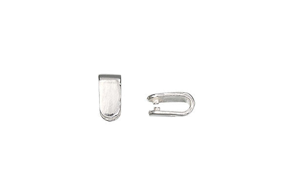 Sterling Silver U-Shaped Pinch Bail, 4.0x8.4mm