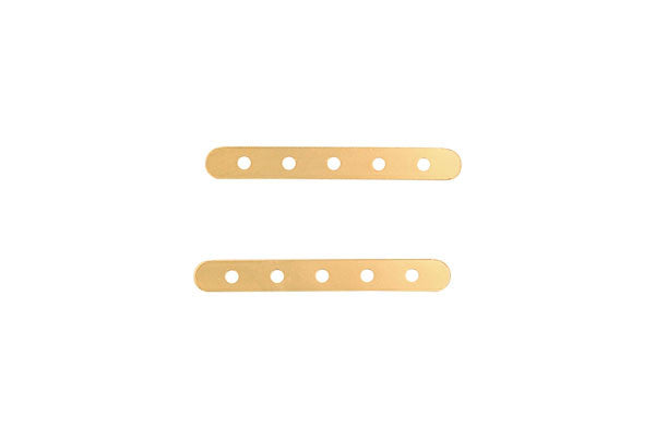 Gold-Filled 5-Strand Divider Bar w/4.0mm Bead, 2.5x20.0mm