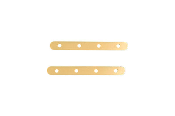 Gold Filled 4 Strand Divider Bar w/6.0mm Bead, 2.5x23.0mm