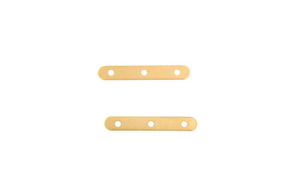 Gold Filled 3 Strand Divider Bar w/6.0mm Bead, 2.5x16.0mm