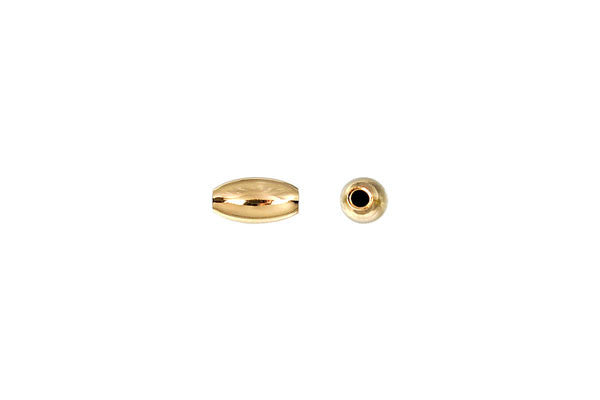 Gold Filled Oval Bead, 4.0x6.0mm