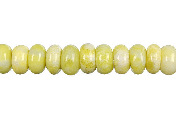 Lemon Jade Rondelle a Beads, 16-Inch Strand, Beads for Jewelry Making