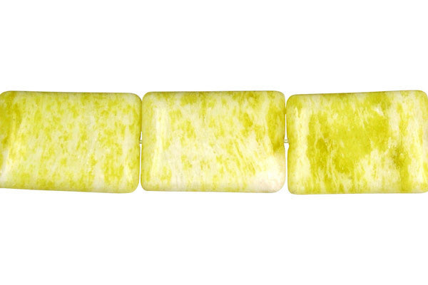 Lemon Jade Flat Rectangle a Beads, 16-Inch Strand, Beads for Jewelry Making