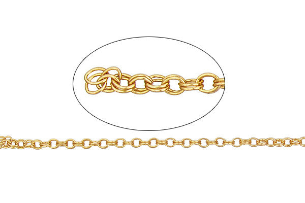 Gold Filled Double Cable Chain, 1.5x2.0mm