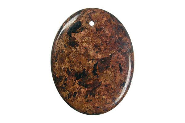 Pendant Bronzite Flat Oval