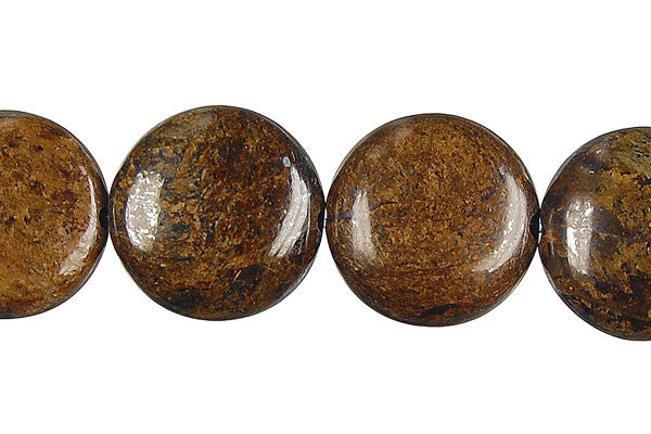 Bronzite Coin Beads