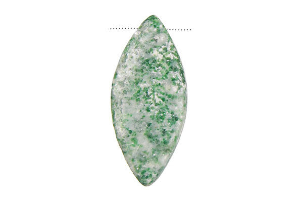 Green Spot Agate Marquise Beads, 8-Inch Strand, Beads for Jewelry Making