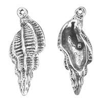 Sterling Silver Sea Shell Sealife Charm, 20.0x8.0mm