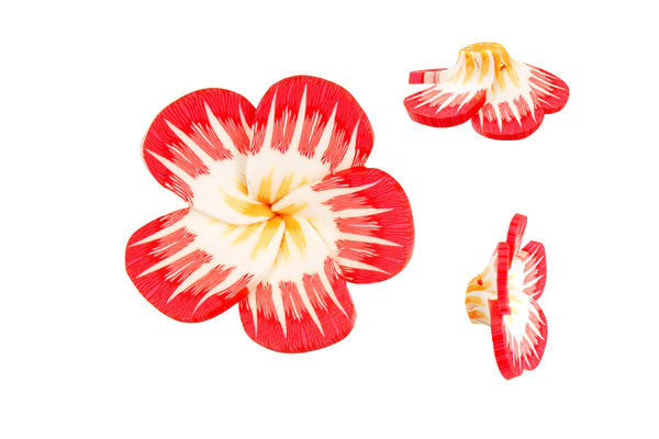 Poly Clay Flower Pendant, 34x34mm, 1 Piece, Pendant for Jewelry Making