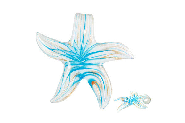 Pendant Murano Foil Glass Star (XD05)