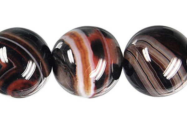 Zebra Onyx Round a Beads, 16-Inch Strand, Jewelry Making Supplies