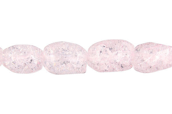 Chinese Crystal Ice Flake Nugget Pink Faceted Beads, 16-Inch Strand, Beads for Jewelry Making