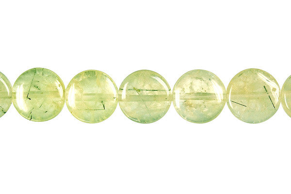 Prehnite Coin (A) Beads