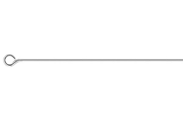 Sterling Silver 21-Gauge Eye Pin, 2"