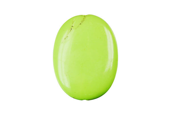 Pendant Howlite (Apple Green) Flat Oval