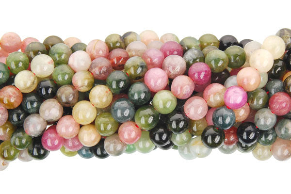 Tourmaline Round B Beads, 16-Inch Strand, Jewelry Making Supplies