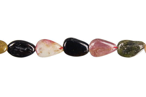 Tourmaline Irregular Briolette Beads, 16-Inch Strand, Jewelry Making Supplies