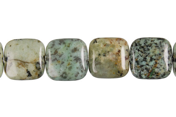 African Turquoise Square Beads, 16-Inch Strand, Jewelry Making Supplies