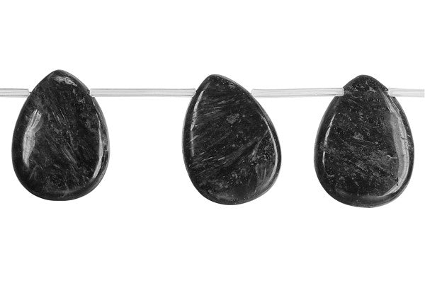 Blue Fire Feldspar Flat Briolette Beads, 16-Inch Strand, Beads for Jewelry Making