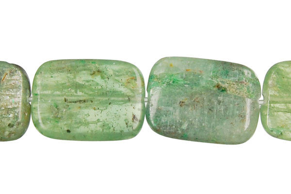 Green Kyanite Flat Rectangle Beads, 16-Inch Strand, Beads for Jewelry Making