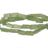 Green Aventurine Square Tube Beads, 16-Inch Strand, Beads for Jewelry Making