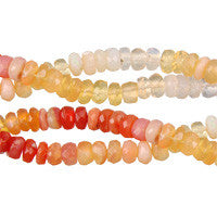 Fire Opal Rondelle Faceted Beads, 16-Inch Strand, Beads for Jewelry Making