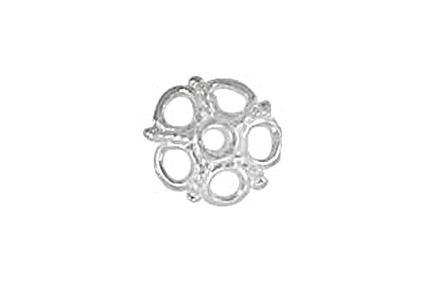 Sterling Silver Open Circles Bead Cap, 10.0mm