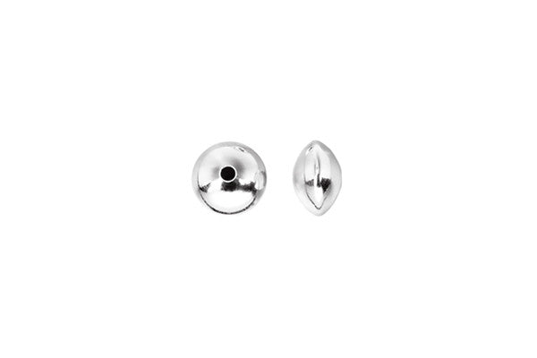 Sterling Silver Saucer Bead, 5.7x3.5mm