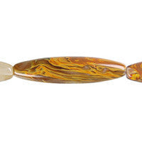 Tiger Quartz Glass Rice Beads, 16-Inch Strand, Jewelry Making Supplies