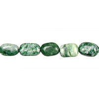 Green Spot Agate Smooth Nugget Beads, 16-Inch Strand, Beads for Jewelry Making